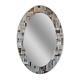 Oval Tile Hanging Wall Mirror Bath Room 21x31in Mosaic Glass Living Dining Decor