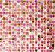 PINK/ROSE/GOLD Mix clear Mosaic tile GLASS/STONE WALL 92-1208 10 sheet