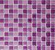 PURPLE MIX CLEAR 3D Mosaic tile GLASS Square WALL Bath&Kitchen 72-1104 10 sheet