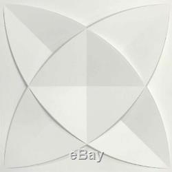 PVC 3D Wall Panels 3D Wall Decal Paper DIY 3D Wall Decor 19.7 White Paintable