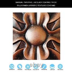 PVC Ceiling Tile 3D Embossed Wall Panel PL30 Traditional copper 10pc PAINTSDECOR