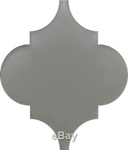 Pebble Grey Arabesque Glass Mosaic Tiles for kitchen backsplash or bathroom wall
