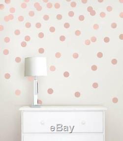Polka Dots Wall Stickers ROSE GOLD Decal Child Vinyl Decor Spots Baby Nursery