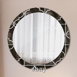 Printed Frame Wall Mirror with Glass Frame Ready to Hang antique tiles