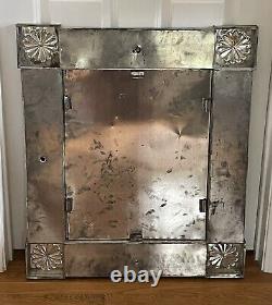 Punched Tin Talavera Tile Wall Mirror from Mexico 29x25 Vertical or Horizontal