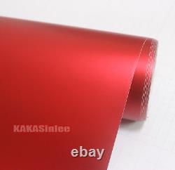 Red Satin Matte Metal Chrome Vinyl Wrap Sticker Decal Tape Car House Decors CB