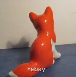 Red fox cub USSR russian Porcelain figurine Verbilki Dmitrov Vintage 3088u
