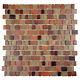 Rustic Glass Tile Ice Age Mosaic Bricks Fireplace Kitchen Wall Backsplash Rust