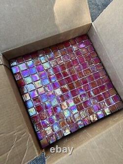 SICIS TILE- Iridescent Pink-25 square feet 12 x 12 Italian glass mosaic tiles