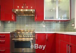 Seaside Aqua 3 x 6 Glass Subway Tiles for Kitchen Backsplash/Bathroom Walls