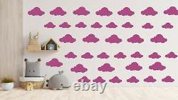 Set of Clouds PURPLE Wall Decal Cloud Wall Stickers for a Nursery Cloud Decals