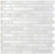 Smart Tiles White and Silver Glossy Composite Peel-and-stick 20.5 Sheets