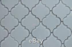 Snow White Arabesque Glass Mosaic Tiles Kitchen Backsplash/Bathroom Tile