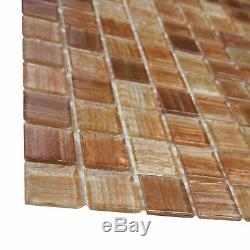 SomerTile GDRCOTAG Fused Glass Mosaic Wall Tile, 12 x 12