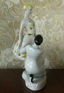 Soviet Girl Lady Woman and Seamstress Russian porcelain figurine 3417u