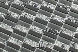 Sparkle Series BLACK Small Subway Mosaic Tiles backsplash tile/bathroom tile