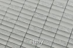 Sparkle Series WHITE Small Subway Mosaic Tiles backsplash tile/bathroom tile
