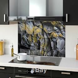 Splashback Glass Kitchen Tile Cooker Panel ANY SIZE Stone Rock Wall Texture 9178
