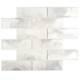 Subway Glass Tile Ocean Mist Iridescent 2x6 Bathroom Wall Backsplash White