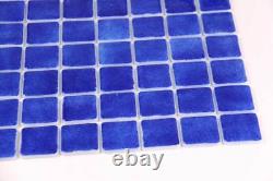 Swimming Pool Tile Glass 2x2 Seven Seas Shower Spa Wall Backsplash Abyss Blue