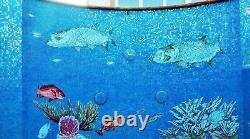 Tarpon Hand Cut Glass Mosaic Swimming Pool Mural 5.5 x 2.375' Agape Original Art