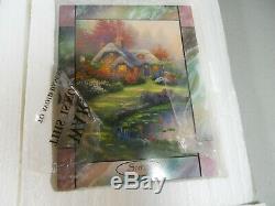 Thomas Kinkade Stained Glass Wall Clock withTime For All Seasons Tiles withcoa