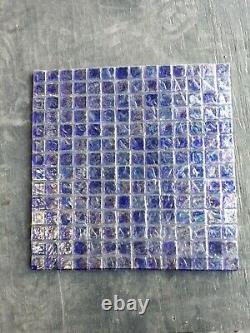 Tile 12x12 Blue Glass Shower Mosaic Wall Backsplash BOX OF 10 T-20