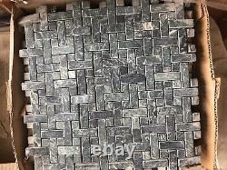 Tile 12x12 Blue Green Shower Mosaic Natural Stone Marble 5 Pk USA Seller 2 Boxes