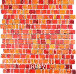Transparent Crystal Mosaic Glass Mosaic Red Wall Mirror Tiles Kitchen Bad F