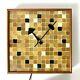 Vintage Mid Century Modern George Nelson Howard Miller Tile Wall Clock Rare 2232