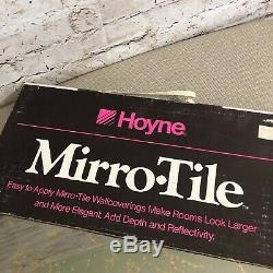 Vintage Mirro Tiles Gold Vein Hoyne 6 Pack NOS 12x12 Mirror Wall Smoked Glass