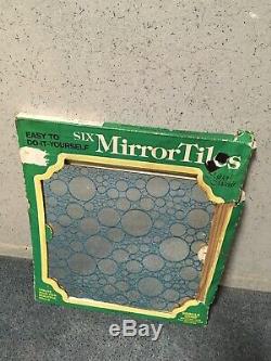 Vintage Mirror Moods Tiles Blue Bubbles 2 Packs 9 Tiles 12x12 Wall Glass Mirror