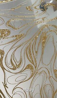 Vintage Mirror Wall Tiles 12x12 Inch (Qty 12)Old Gold Swirl