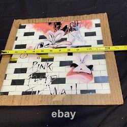Vintage Pink Floyd The Wall Carnival Prize Mirror Glass Tile KG Retro