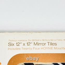 Vtg 70's Hoyne Glas-Tile Glass Mirror Tiles Extremely Rare Pattern 2 Boxes Of 6