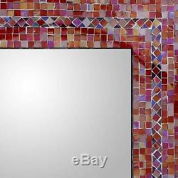 Wall Mirror Glass Mosaic'Sunset' Tile 18 x 24 in Handmade NOVICA India