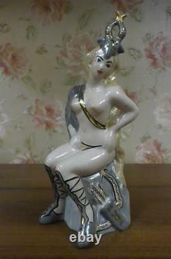 Warrior Amazon woman lady Ancient Nude girl Russian porcelain figurine 5197u