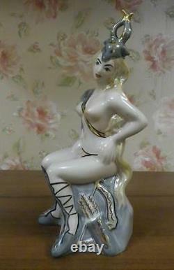Warrior Amazon woman lady Ancient Nude girl Russian porcelain figurine 5197u