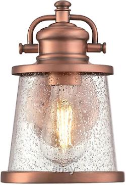 Westinghouse Emma Jane One-Light, Washed Copper Finish with Clear Seeded Glass 2
