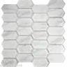 White Hexagon Pattern Glass Mosaic Tile Kitchen Shower Wall Backsplash