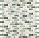 White Marble Green Stained Glass Aluminum Kitchen Bath Mosaic Tiles- 20